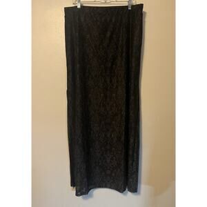 KILLSTAR Baphy Maxi Skirt Black Semi Sheer Pull On Witchy Goth Rave Size XXL